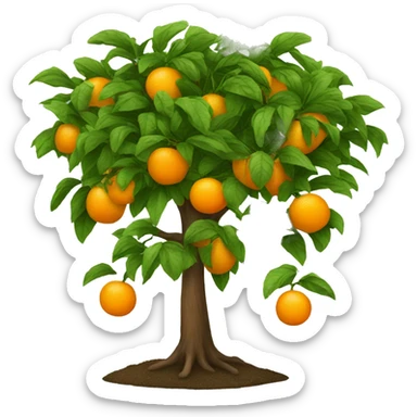 growing orange tree sticker