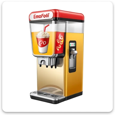 Digital soda dispenser in a fast food restaurant  sticker