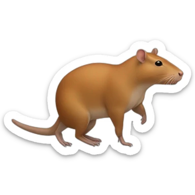 Un rat qui chevauche un capibara sticker