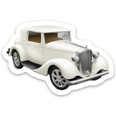 fancy car witte  sticker