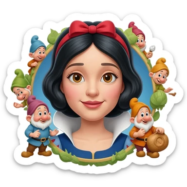 Snow White and the Seven Dwarfs sticker