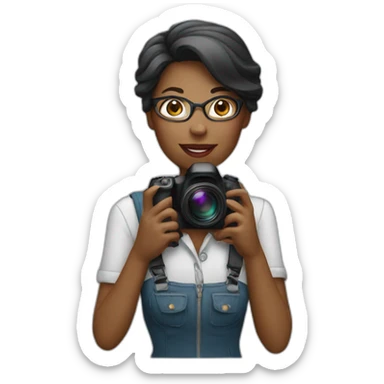 Woman photographer  sticker