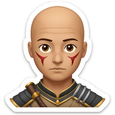 warrior bald  sticker