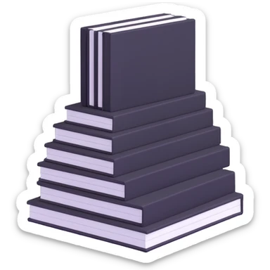 neat stack of manga volumes sticker