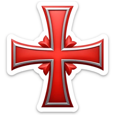 the red cross of the knights templar sticker