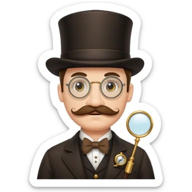mustache monocle  sticker