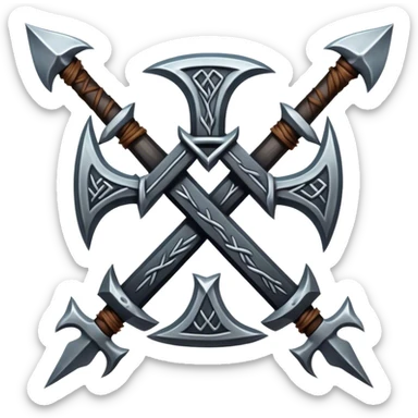 death metal nordic rune emblem sticker