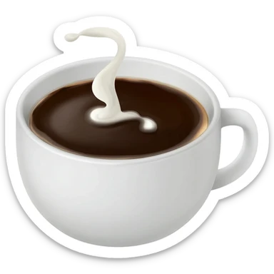 creamer in the coffee sticker