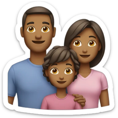 Family with two children’s  sticker