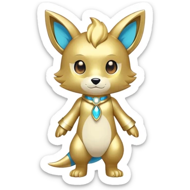 Shiny Chibi Anthro Sona Fakemon-Spectrobe Full Body sticker
