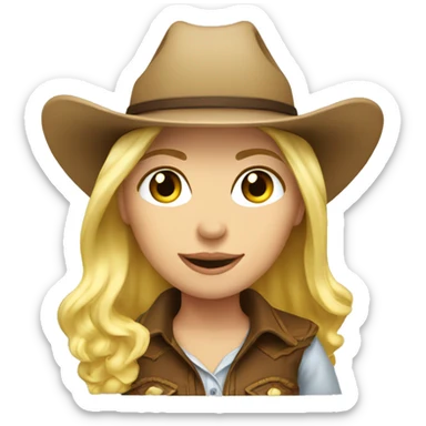 blonde cowgirl sticker