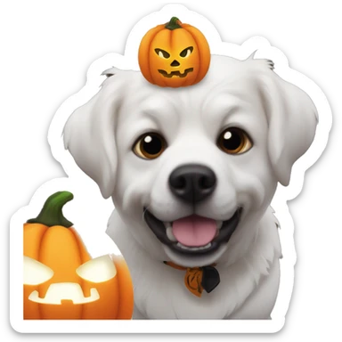 Halloween scarry pupkin sticker