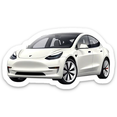 Tesla Model 3 - Tesla (Model Year: 2021) (Iconic colour: White) sticker