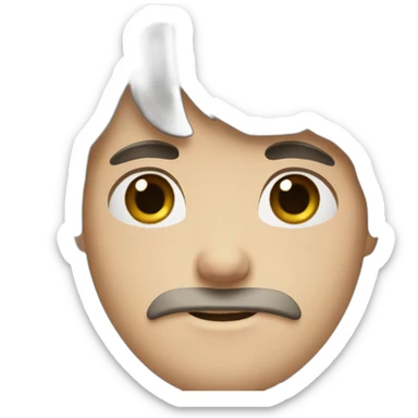 guy with brown hair and bluish-gray eyes sticker