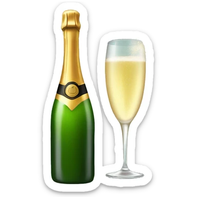 Jet champagne new years 2025 sticker