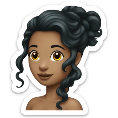 little mermaid black sticker