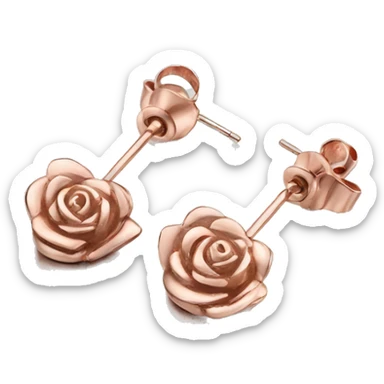 Rose gold earrings sticker