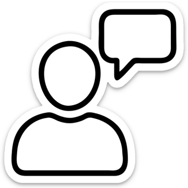 unit talking with simple speech bubble sticker