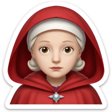 mujer de la portada de  el libro el cuento de la criada sticker