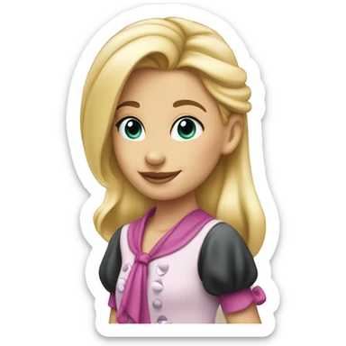 Blond Girl wearing Minnie Mouse East sticker