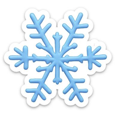 Create a white snowflake  sticker