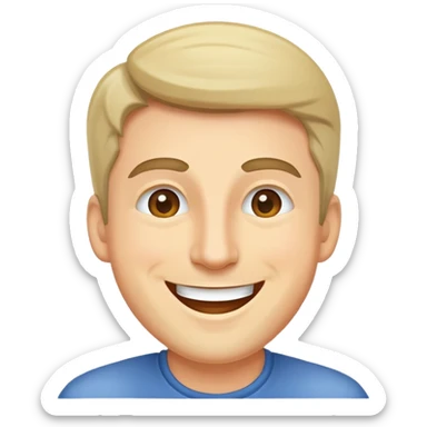 male celebrating win sticker