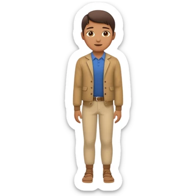 Posició corporal estable con ropa sticker