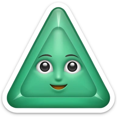 triangulo hacia arriba verde sticker