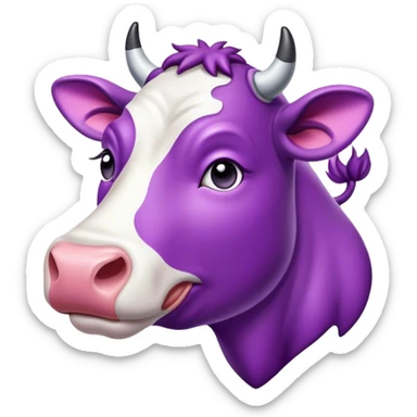 purple cow sticker