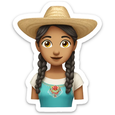 Mexican girl from Selina’s wearing a hat ￼ sticker