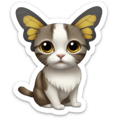 chat avec un nœud papillon sticker