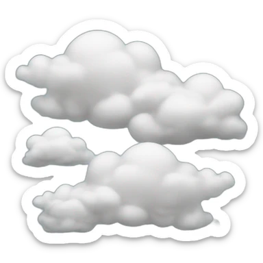 Plain with clouds sticker