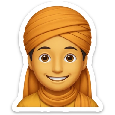 Smiley wearing malay dastar sticker