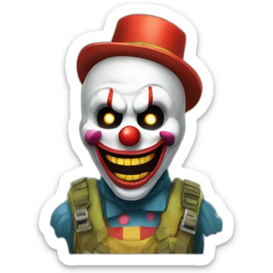 Call Of Duty Ghost As A Clown sticker