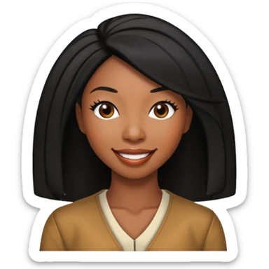 Brandy Norwood with black hair sticker