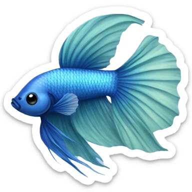blue betta fish sticker