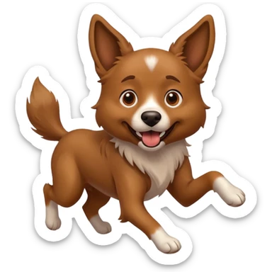 crazy dog running around everywhere sticker