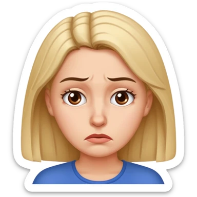 Mujer preocupada sticker