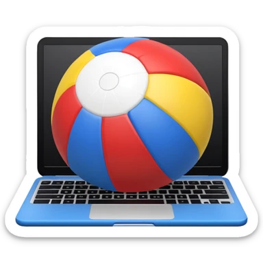 Beach ball + laptop sticker