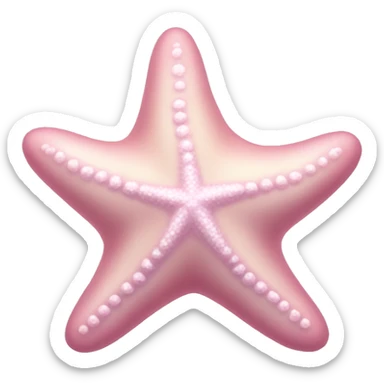 Pastel pink starfish sticker