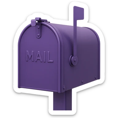 purple mailbox sticker