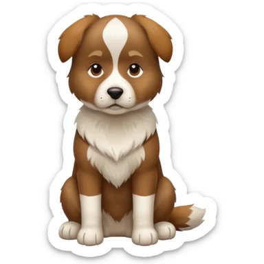 Chien Épagneul breton assis  sticker