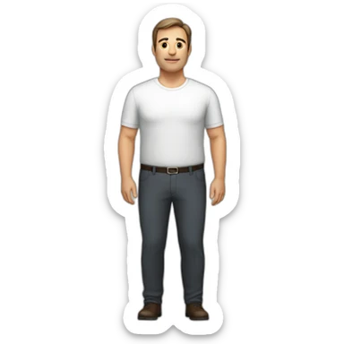 Cuerpo entero, hombre, 50 años, 110 kilos, 1.90 de altura sticker