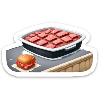  paris art gallery SPAM meat slop city arty landscape  sticker