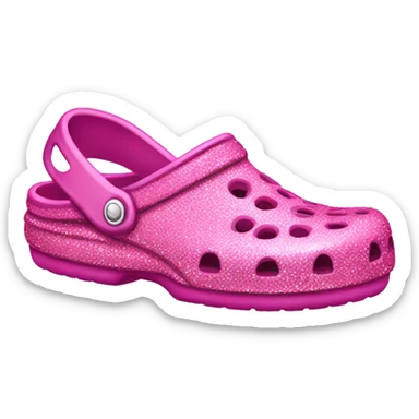 Glitter pink crocs sticker