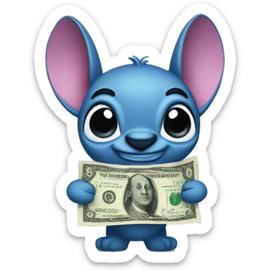 Stich with money sticker