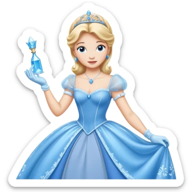 Princesa cinderella Disney com vestido grande e cheio sticker