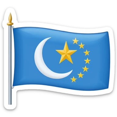 iPhone emoji flag of Uyghuristan (East Turkestan) sticker