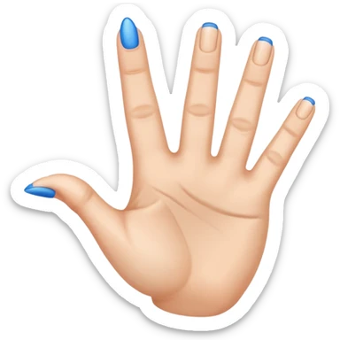 two hands making an M with thumb and pointer finger sticker