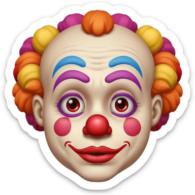 Sad clown emoji sticker